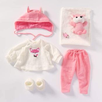 Pink Fox Reborn Doll Outfit Set – 22 Inch — product photo 1