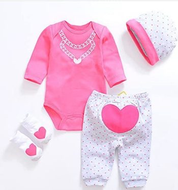 Lovely Pink Reborn Doll Outfit – 4-Piece Set — product photo 1