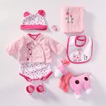 Pink Giraffe Reborn Doll Outfit Set – 22 Inch — product photo 1