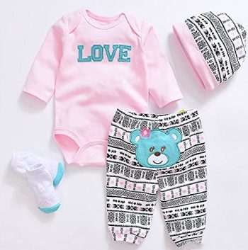 Pink Reborn Doll Clothing – 4-Piece Set — product photo 1