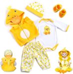 Yellow Duck Reborn Doll Outfit – 5-Piece Set — product photo 1